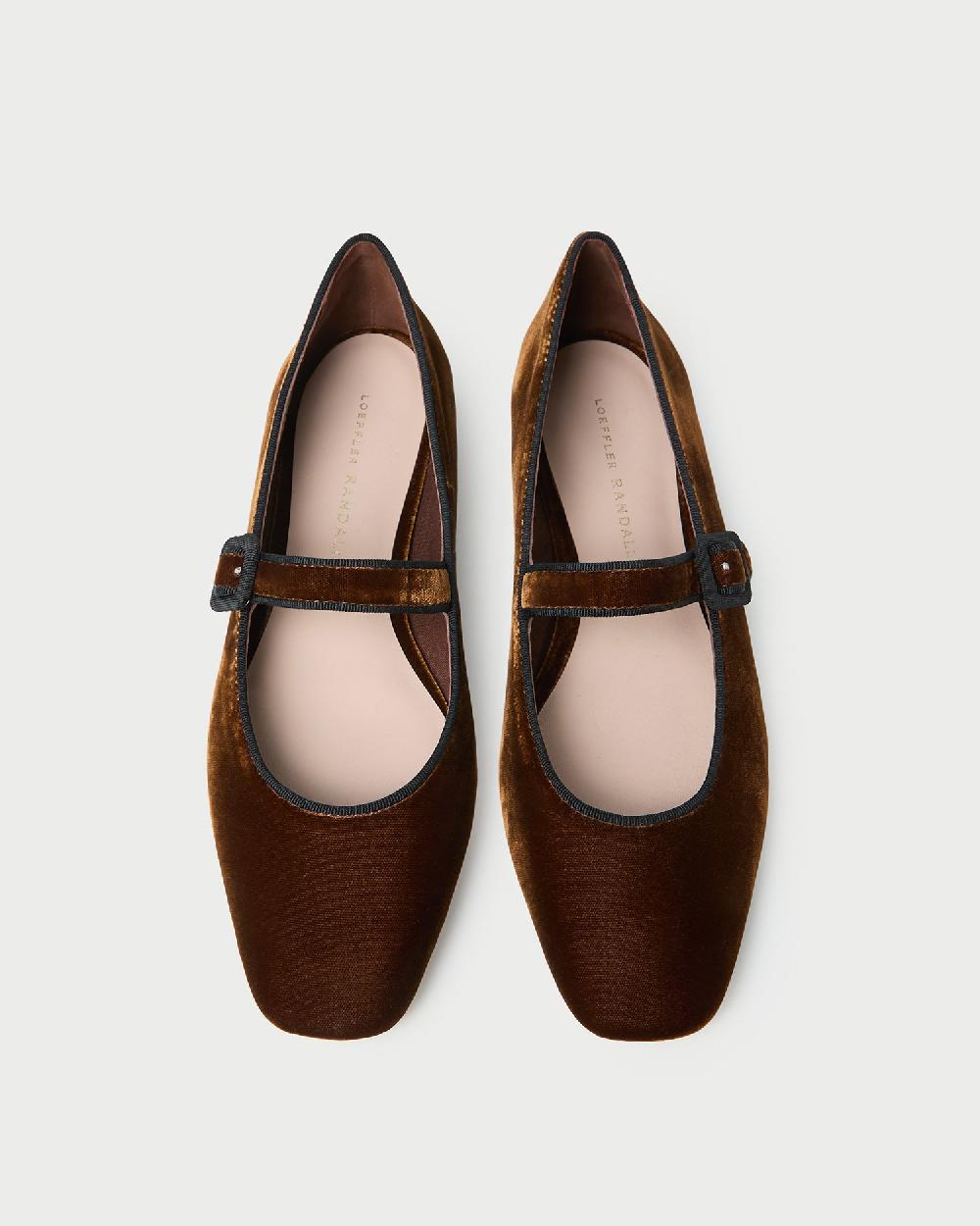 loeffler randall Ginger Brown Velvet Mary Jane
