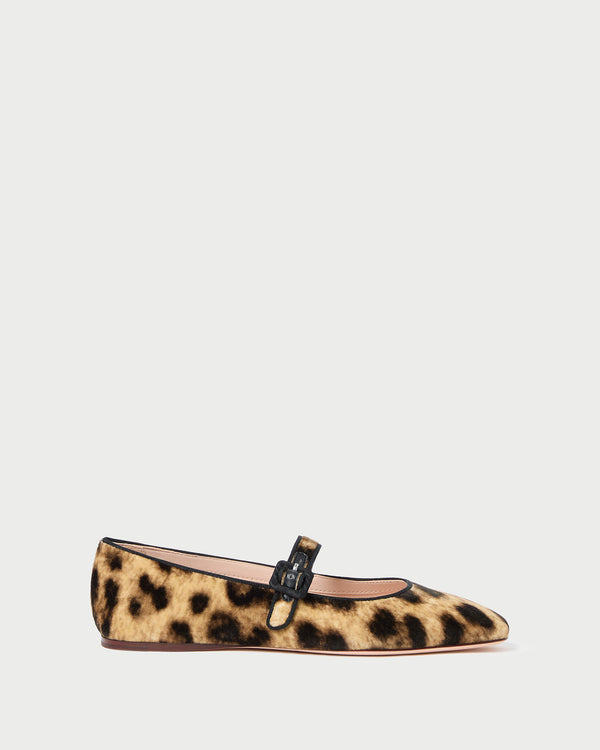 Loeffler Randall Ginger Leopard Velvet Mary Jane