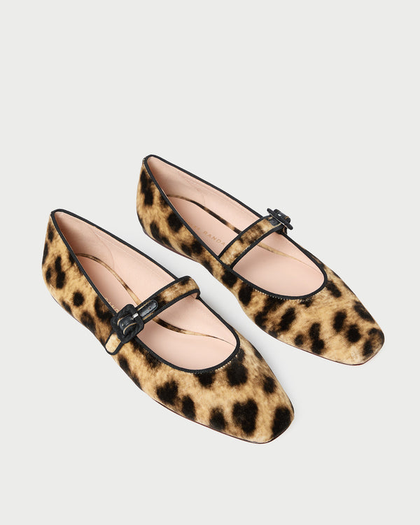 Loeffler Randall Ginger Leopard Velvet Mary Jane