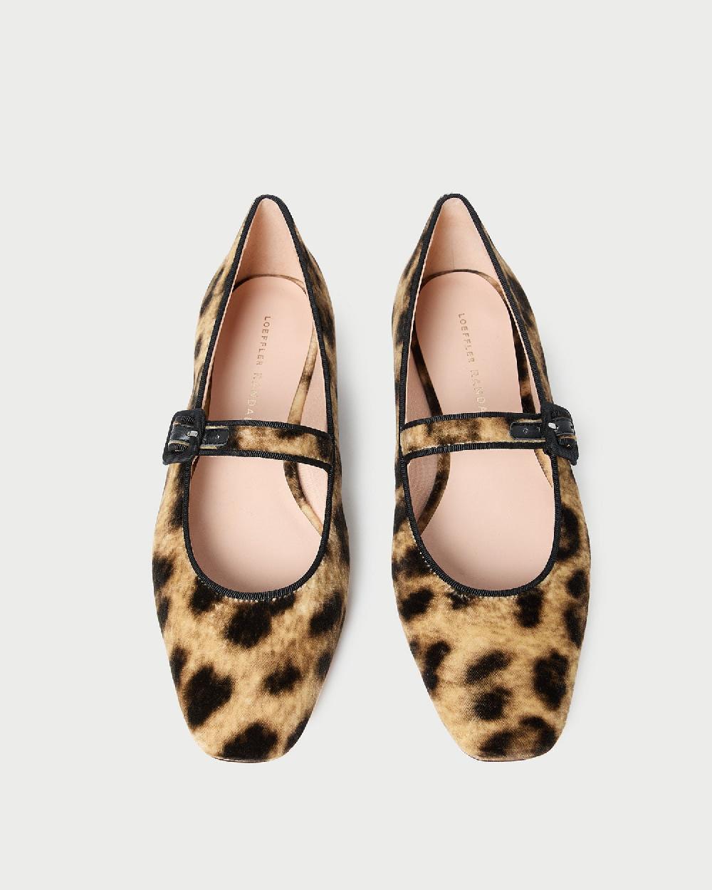 loeffler randall Ginger Leopard Velvet Mary Jane