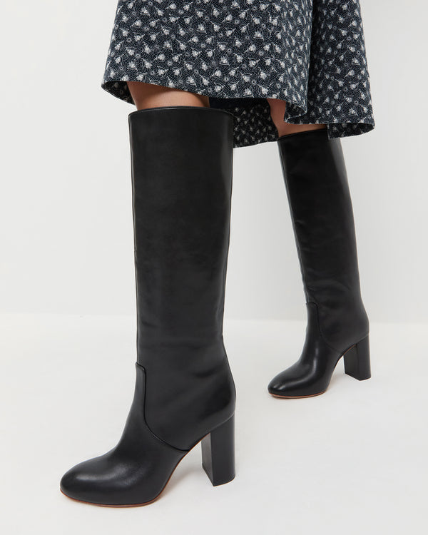 Loeffler Randall Goldy Black Leather Tall Boot