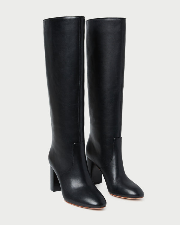 Loeffler Randall Goldy Black Leather Tall Boot