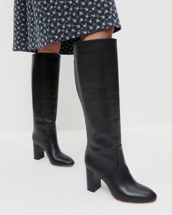 Loeffler Randall Goldy Black Wide−Calf Boot