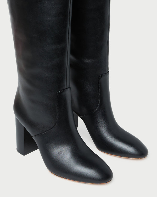 Loeffler Randall Goldy Black Wide−Calf Boot