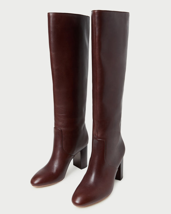 Loeffler Randall Goldy Espresso Leather Tall Boot