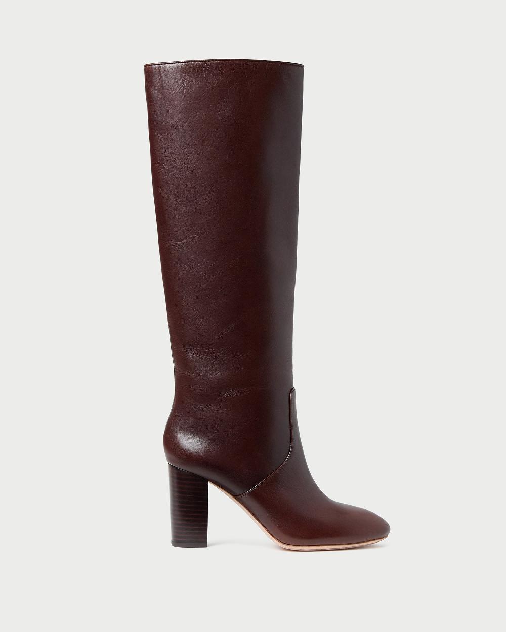 loeffler randall Goldy Espresso Leather Tall Boot