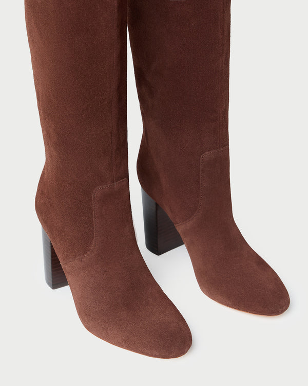 Loeffler Randall Goldy Espresso Suede Tall Boot