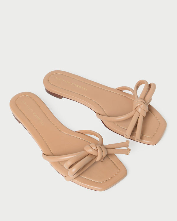 Loeffler Randall Hadley Dune Leather Bow Sandal