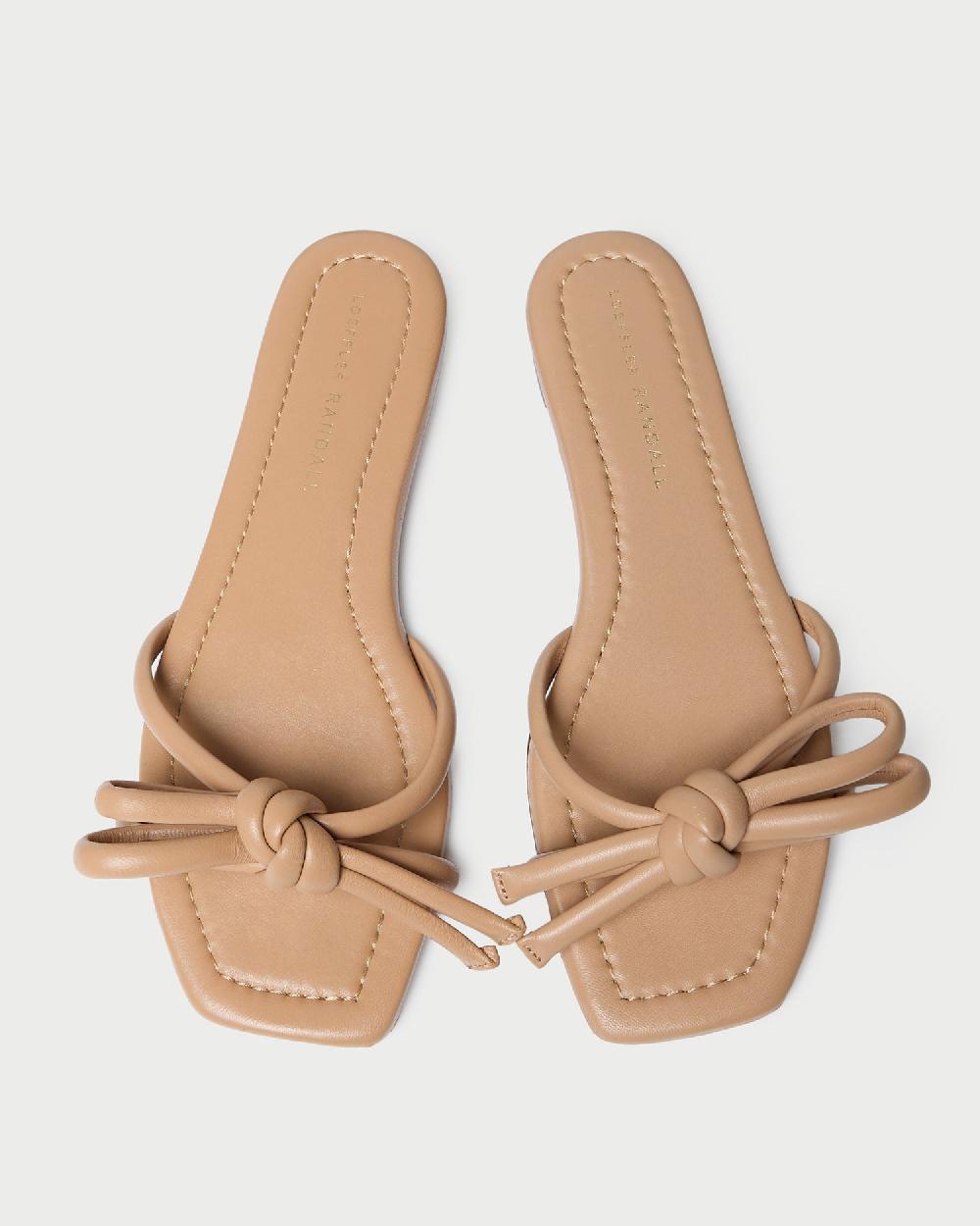 loeffler randall Hadley Dune Leather Bow Sandal