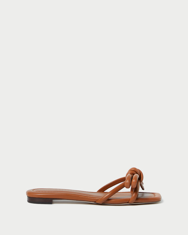 Loeffler Randall Hadley Timber Leather Bow Sandal