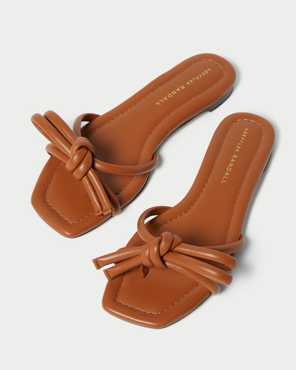 Loeffler Randall Hadley Timber Leather Bow Sandal