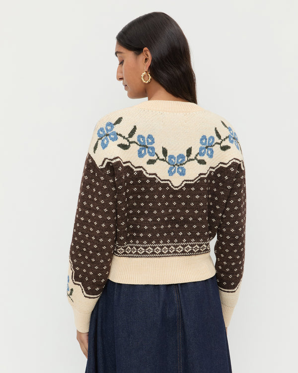 Loeffler Randall Idris Intarsia Cardigan