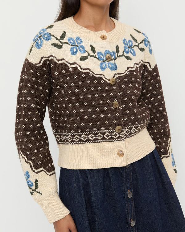 Loeffler Randall Idris Intarsia Cardigan