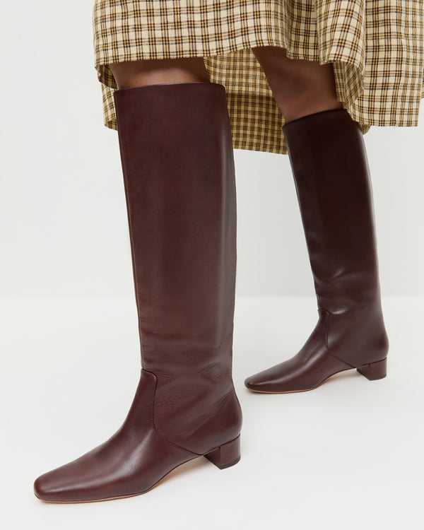 Loeffler Randall Indy Espresso Leather Tall Boot