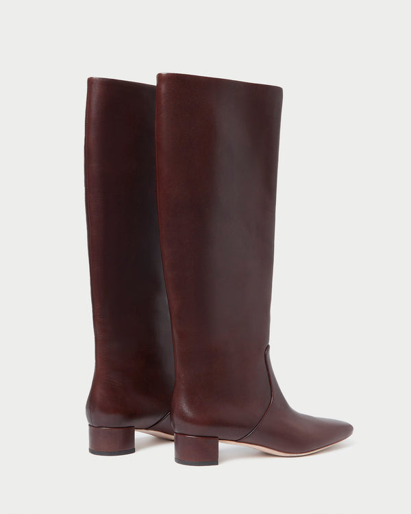 Loeffler Randall Indy Espresso Leather Tall Boot