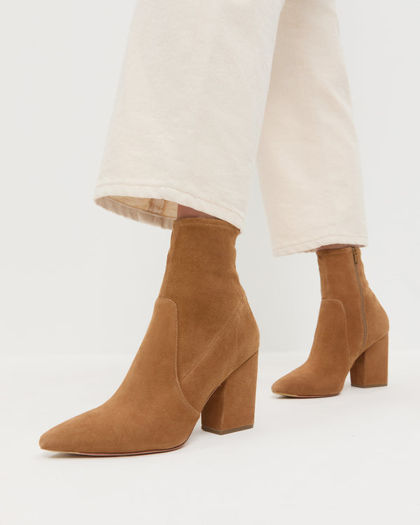 Loeffler Randall Isla Cacao Suede Ankle Bootie