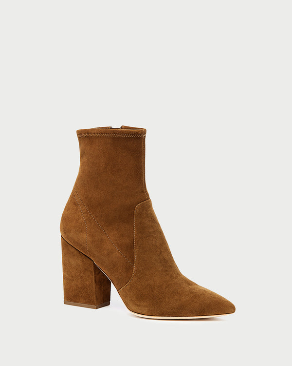 Loeffler Randall Isla Cacao Suede Ankle Bootie