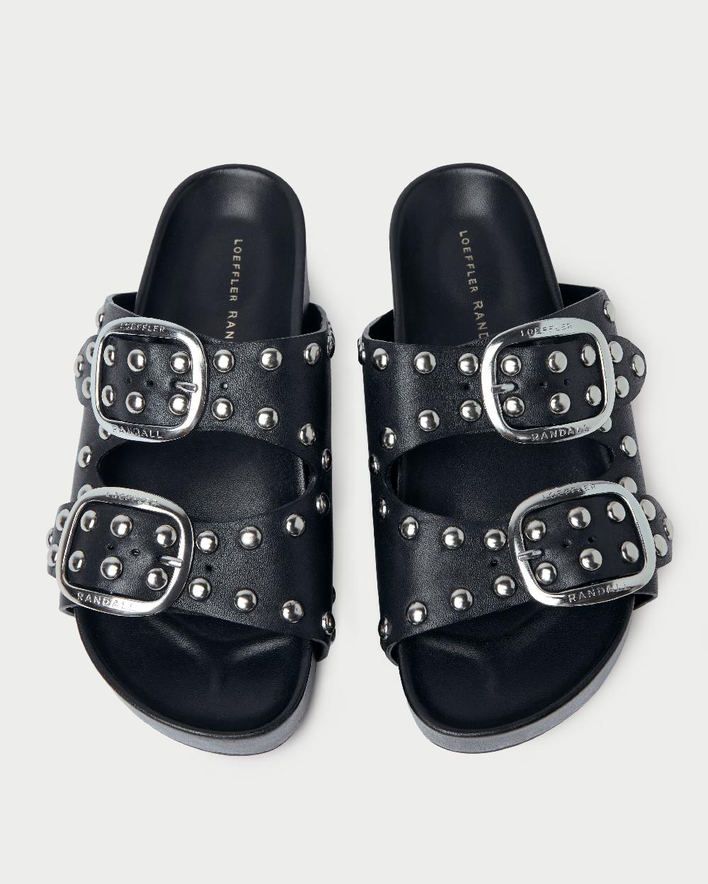 loeffler randall Jack Black Studded Sandal