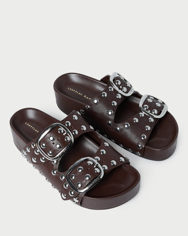 Loeffler Randall Jack Espresso Studded Sandal