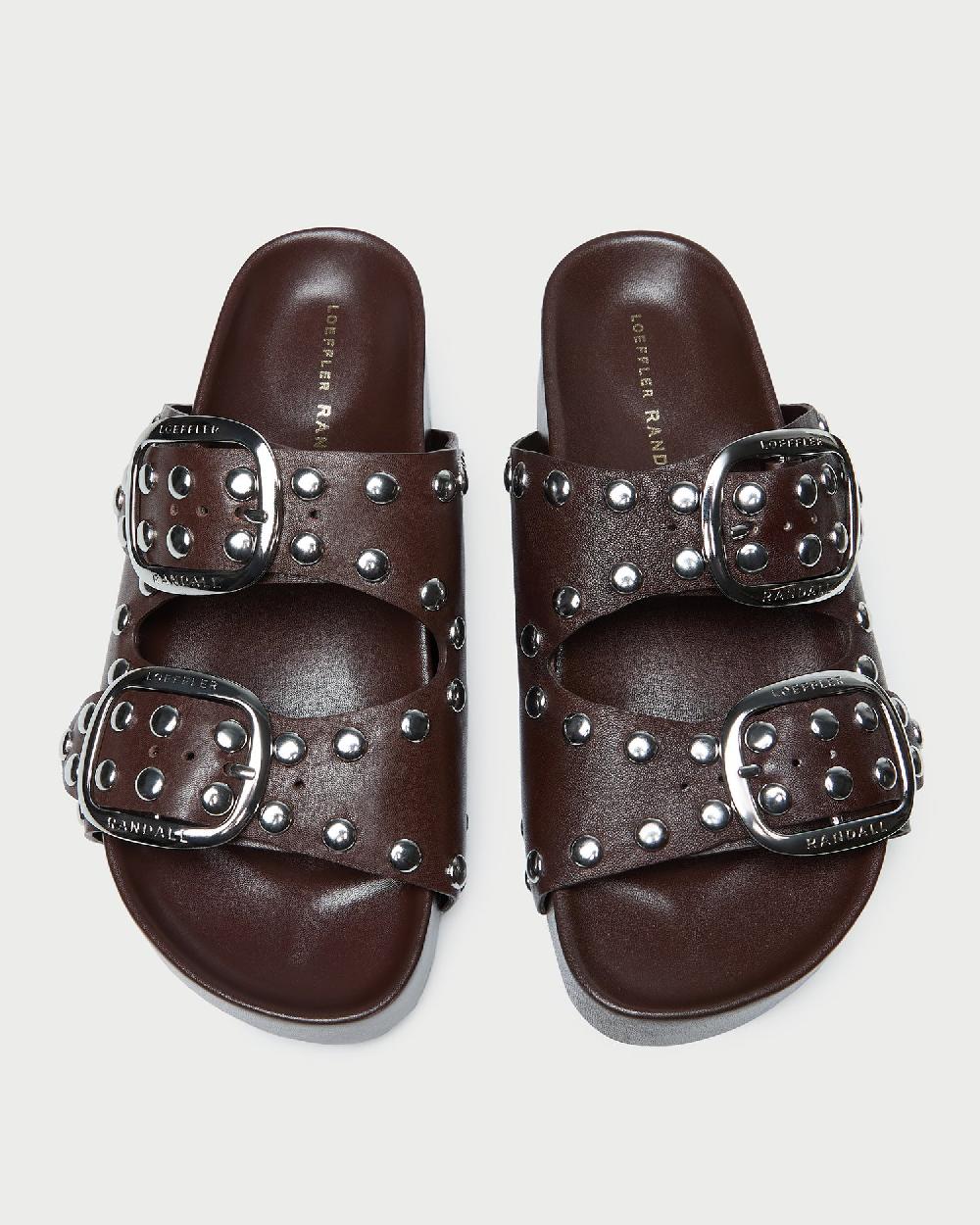 loeffler randall Jack Espresso Studded Sandal