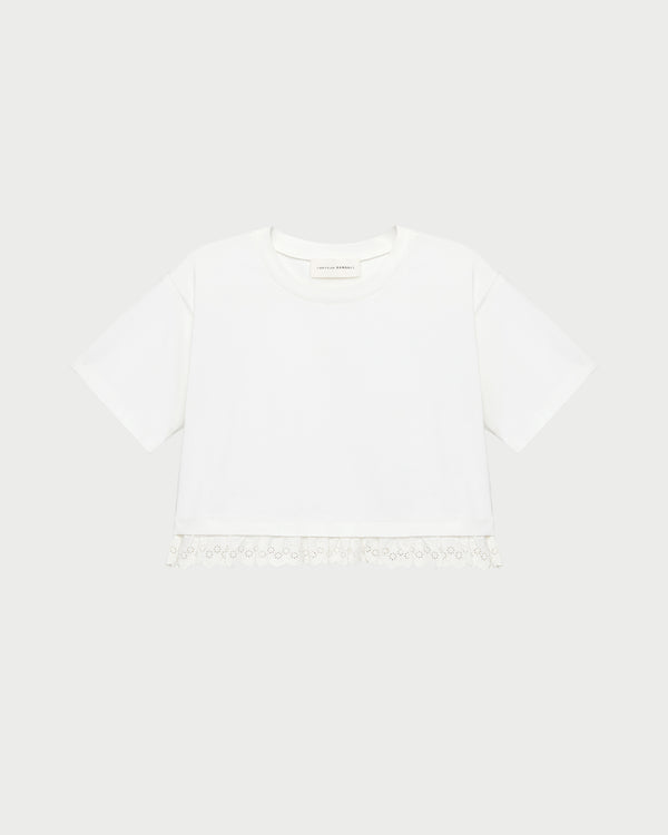 Loeffler Randall Junie Lace Trim Tee