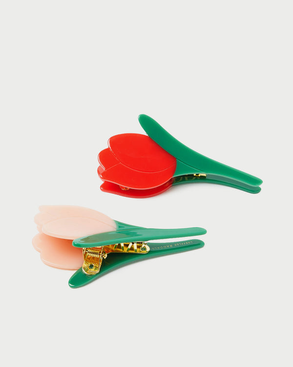 Loeffler Randall Juniper Red/Pink Tulip Clip Set