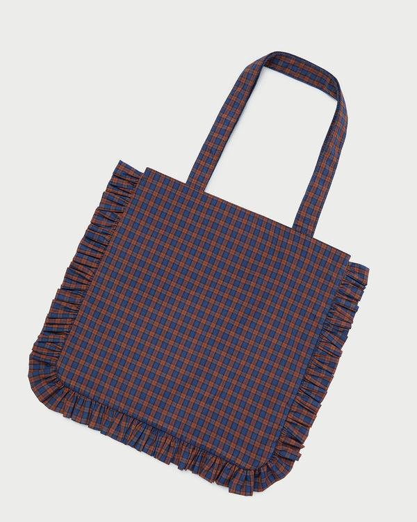 Loeffler Randall Justine Navy Ruffle Tote