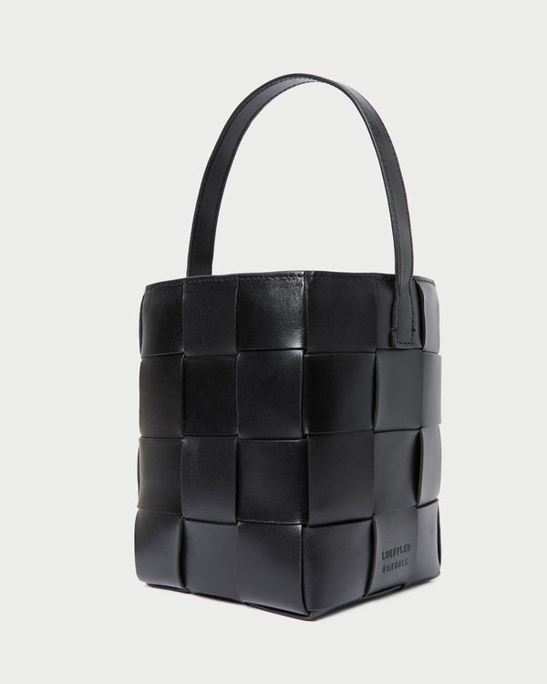 Loeffler Randall Laith Black Leather Bucket Bag
