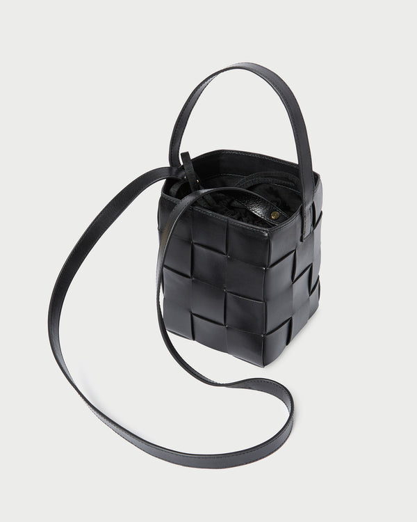 Loeffler Randall Laith Black Leather Bucket Bag