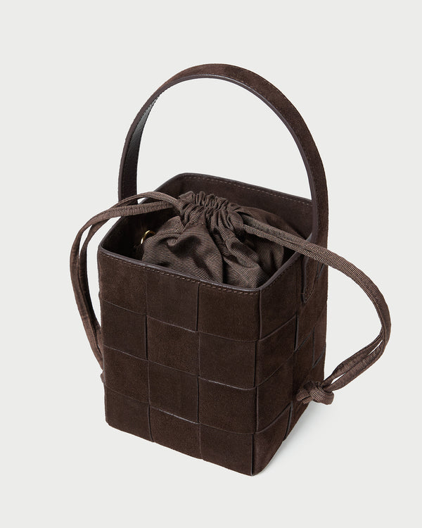 Loeffler Randall Laith Brown Suede Bucket Bag