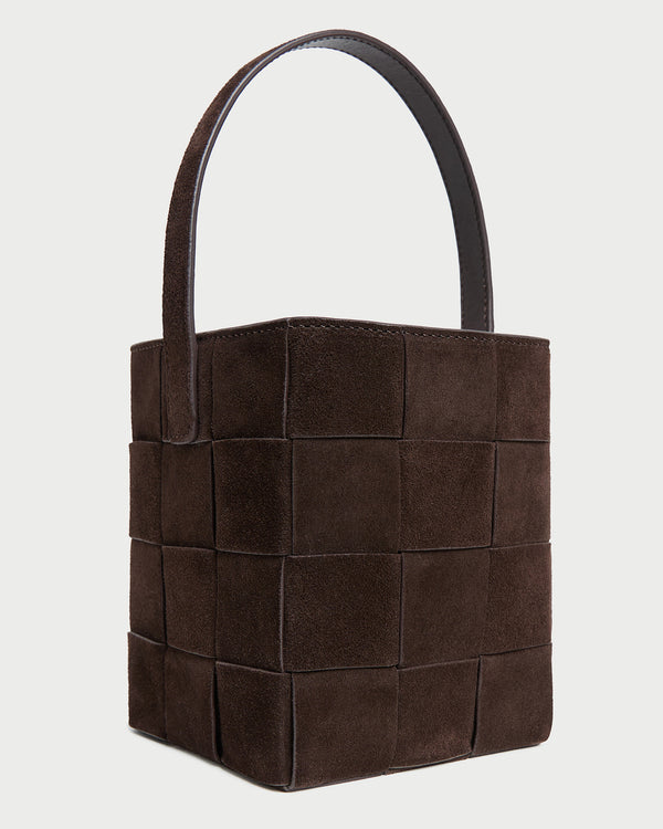 Loeffler Randall Laith Brown Suede Bucket Bag