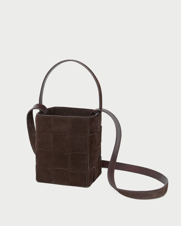 Loeffler Randall Laith Brown Suede Bucket Bag