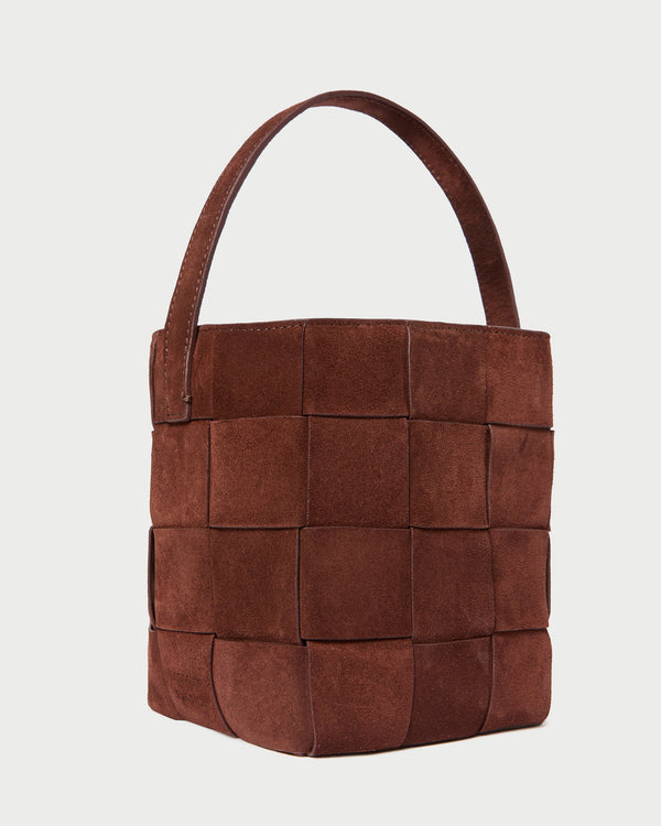 Loeffler Randall Laith Espresso Suede Bucket Bag