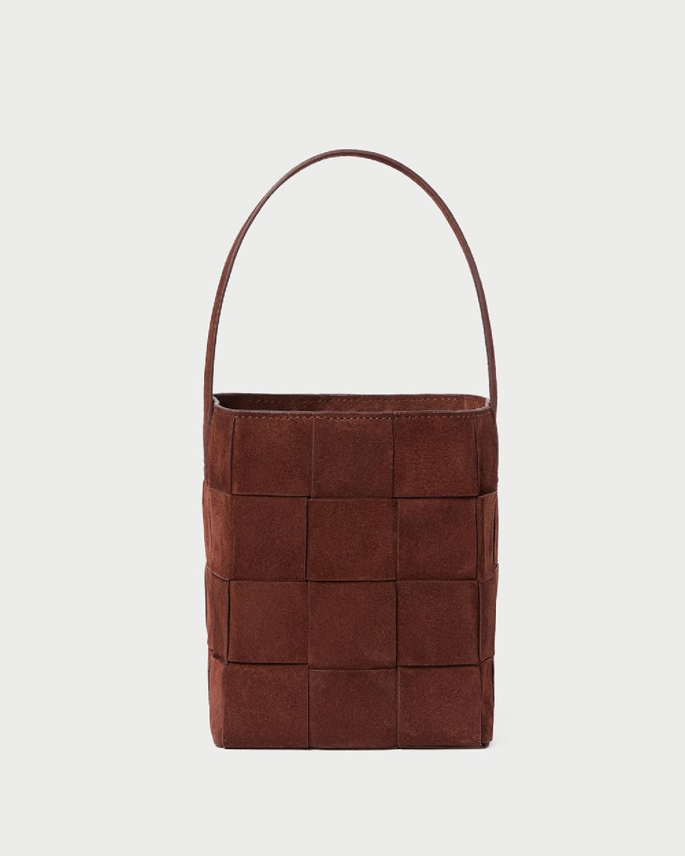 loeffler randall Laith Espresso Suede Bucket Bag