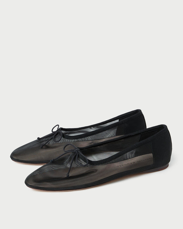 Loeffler Randall Landon Black Mesh Ballet Flat