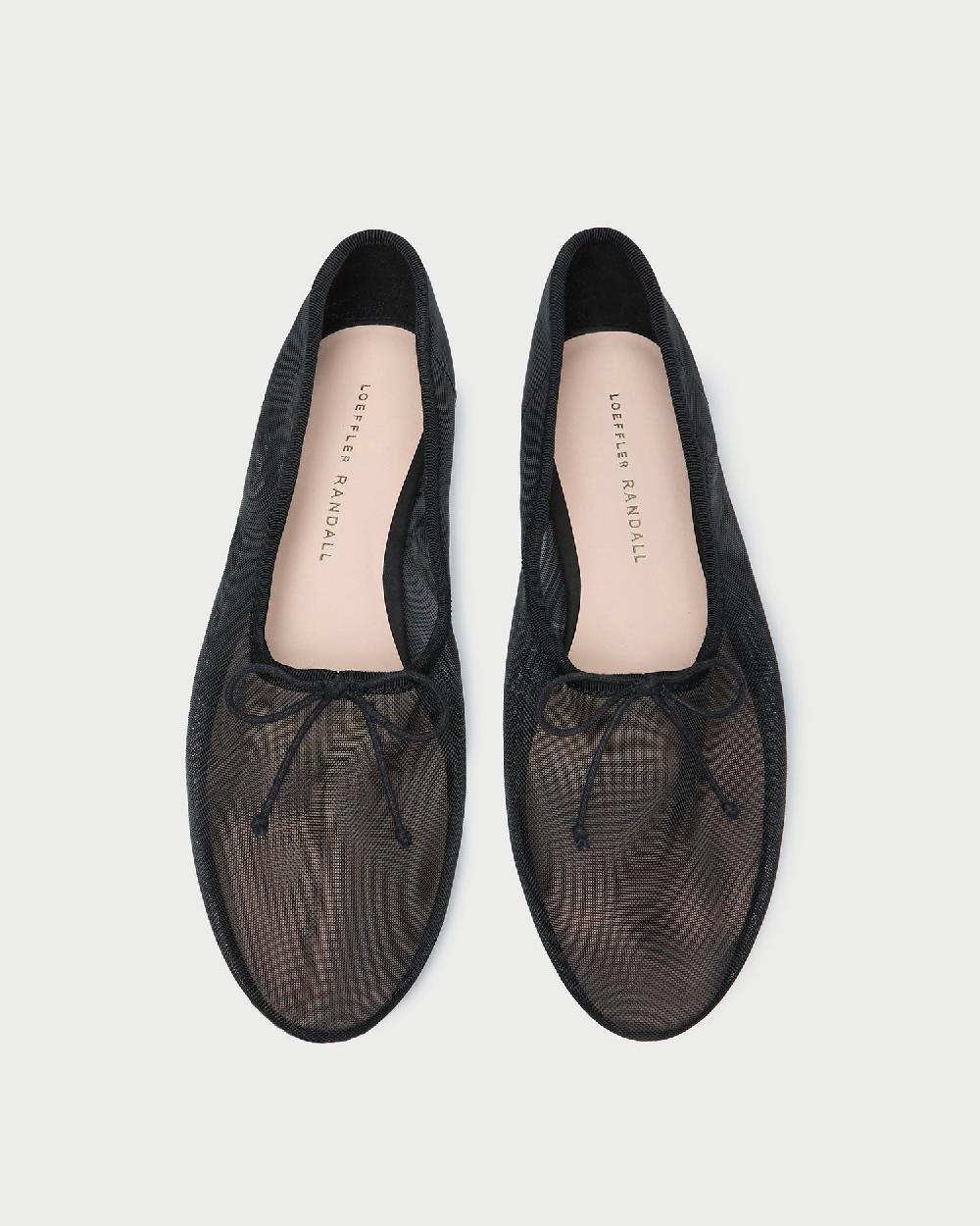loeffler randall Landon Black Mesh Ballet Flat
