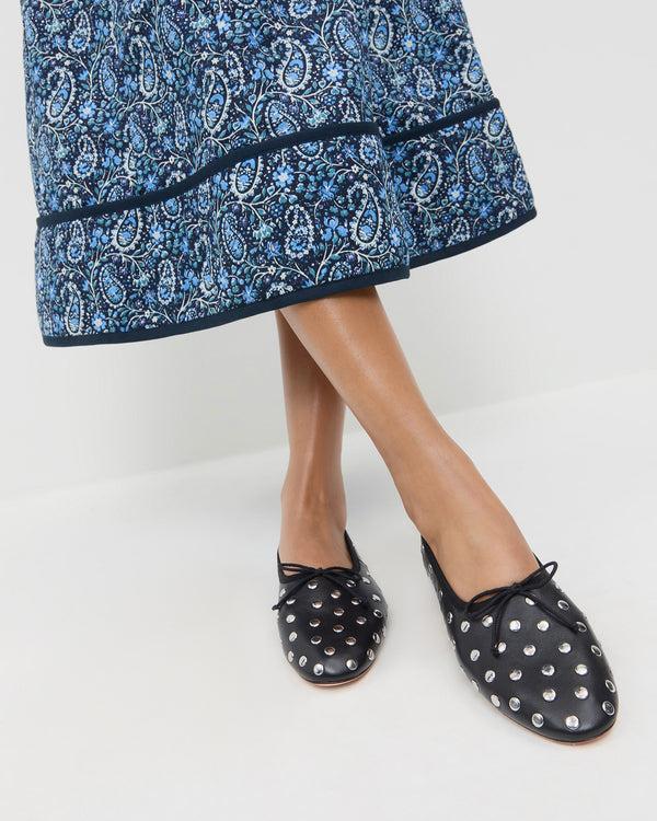 Loeffler Randall Landon Black/Silver Ballet Flat