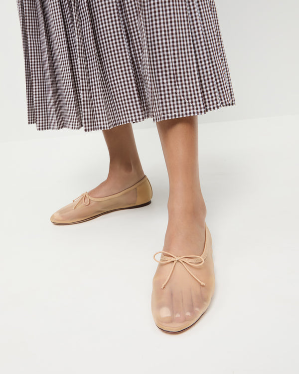 Loeffler Randall Landon Caramel Mesh Ballet Flat