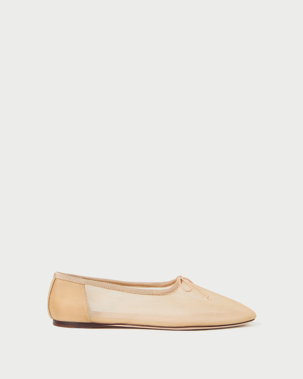 Loeffler Randall Landon Caramel Mesh Ballet Flat