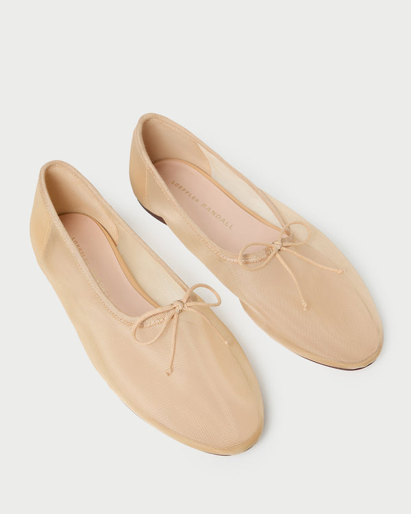 Loeffler Randall Landon Caramel Mesh Ballet Flat