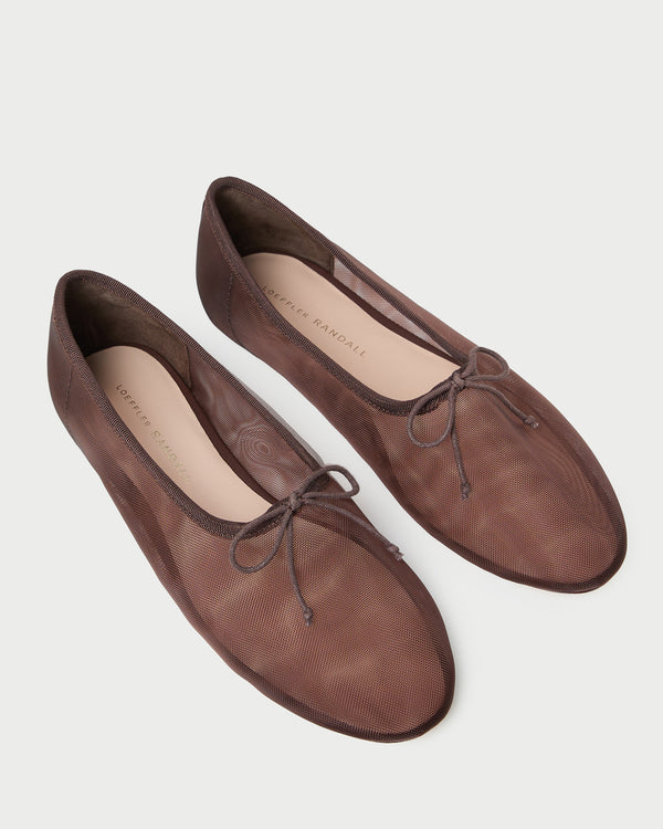 Loeffler Randall Landon Chocolate Mesh Ballet Flat