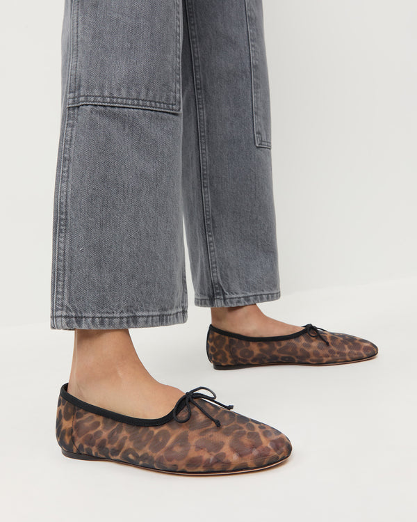 Loeffler Randall Landon Leopard Mesh Ballet Flat