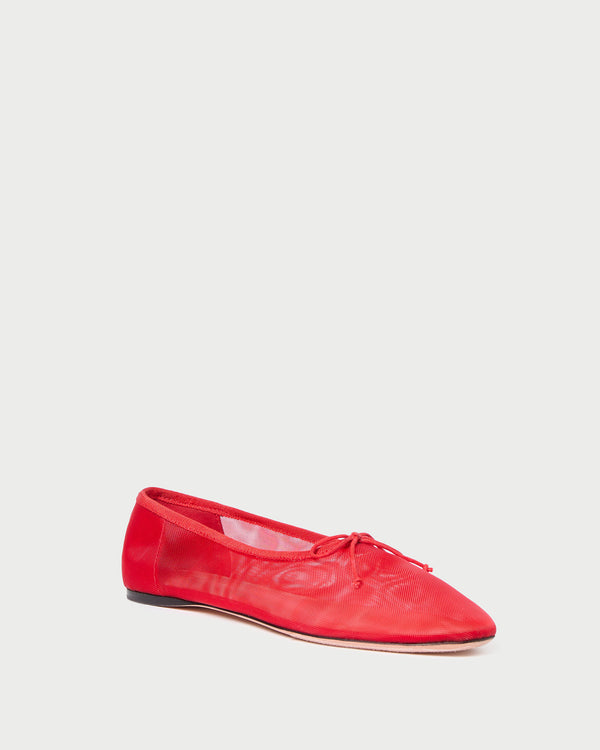 Loeffler Randall Landon Red Mesh Ballet Flat