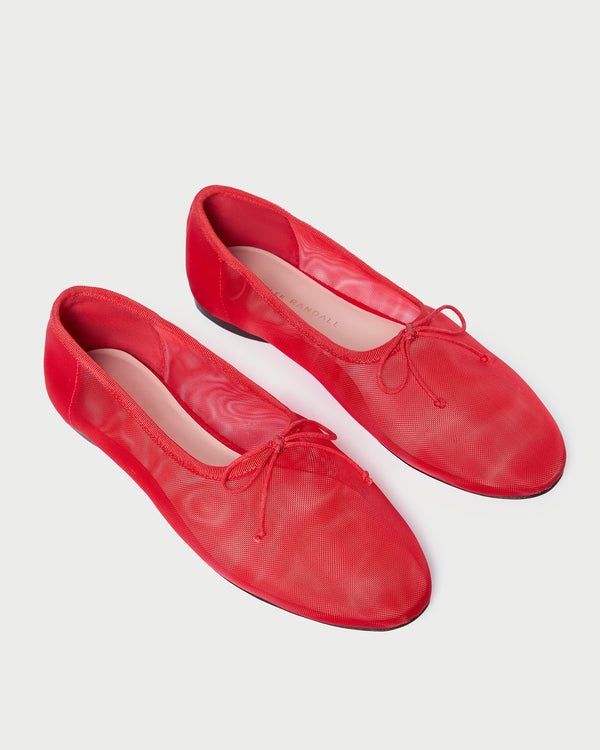 Loeffler Randall Landon Red Mesh Ballet Flat
