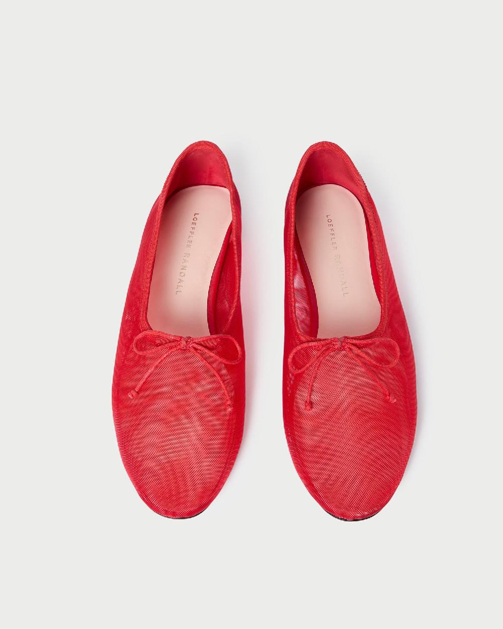 loeffler randall Landon Red Mesh Ballet Flat