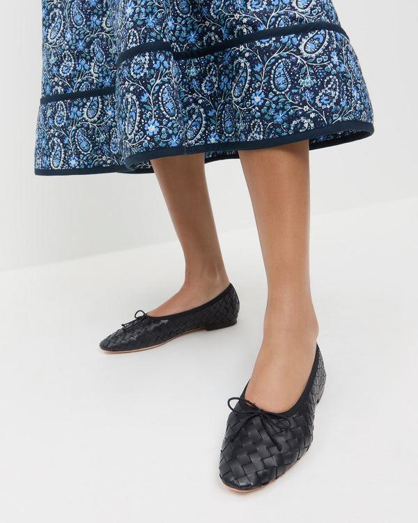 Loeffler Randall Landry Black Woven Ballet Flat