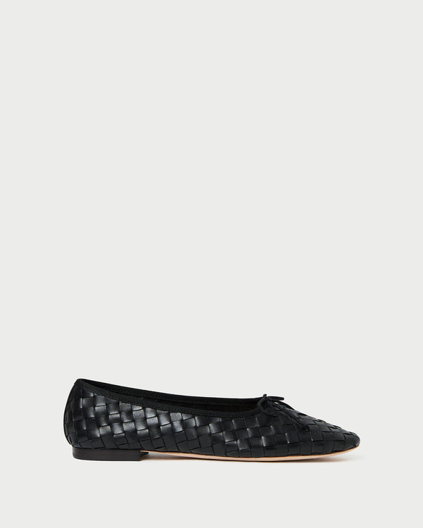 Loeffler Randall Landry Black Woven Ballet Flat