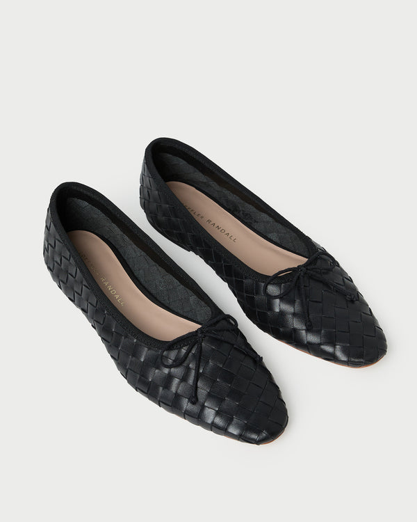 Loeffler Randall Landry Black Woven Ballet Flat