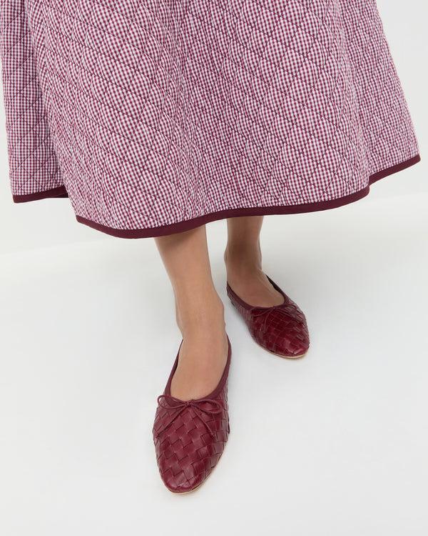 Loeffler Randall Landry Wine Woven Ballet Flat