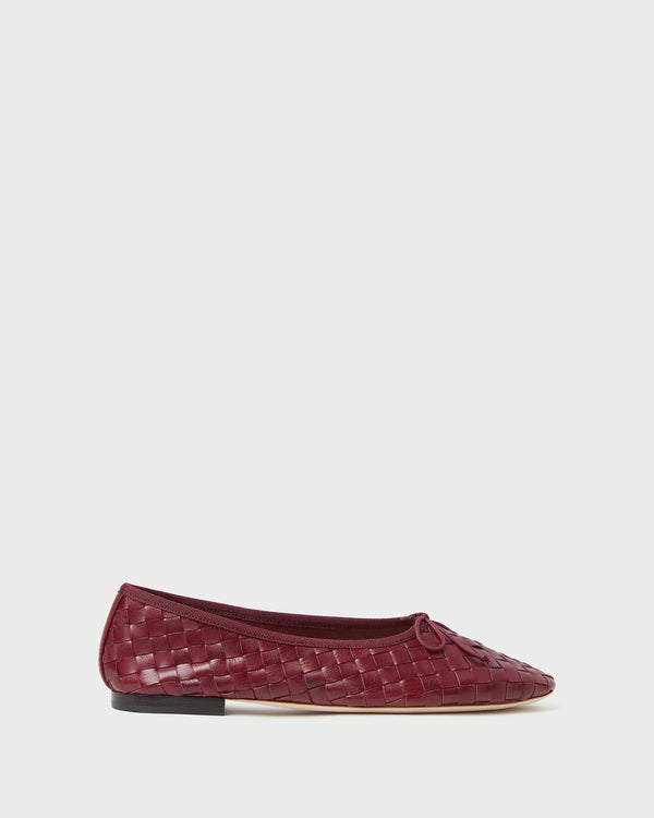 Loeffler Randall Landry Wine Woven Ballet Flat